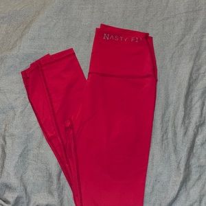 Workout leggings red nasty fit